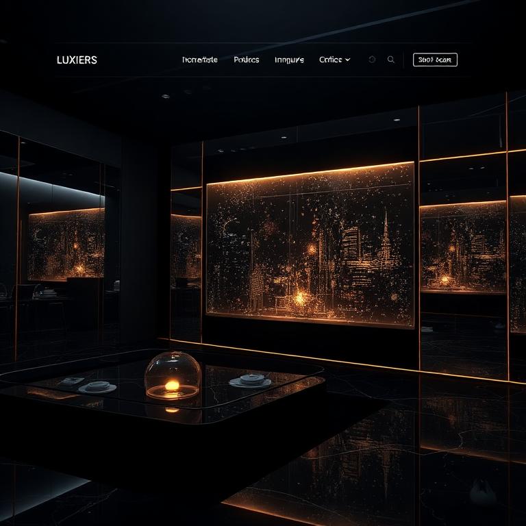 Cinematic 3D and interactive website design visualization