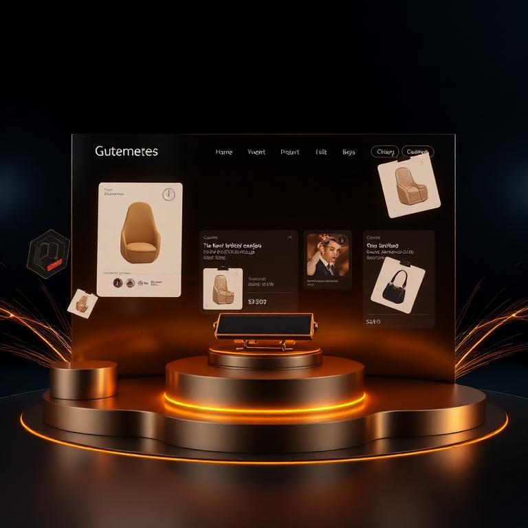 Premium 3D visualization of an accelerated ecommerce store design