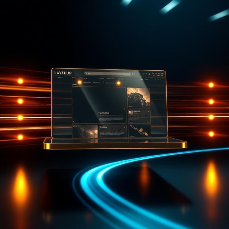 Cinematic 3D visualization of expedited website design and development